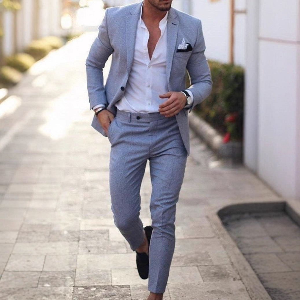 Digital Print Slim Fit Suit Set
