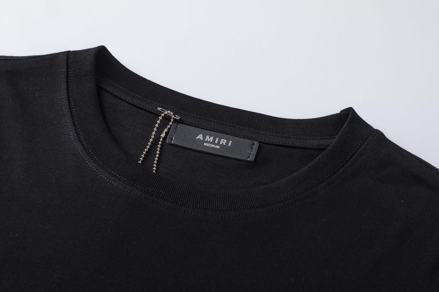 Amiri Black T-Shirt Without Collar