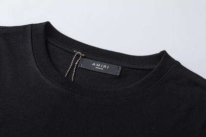 Amiri Black T-Shirt Without Collar