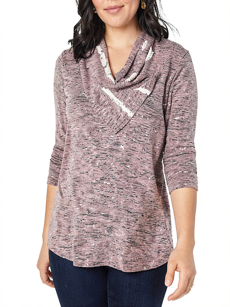 Style &amp; Co Petite Cowl-Neck Top, Size PXL