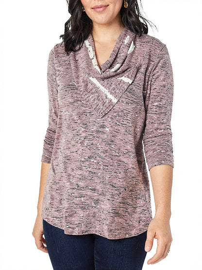 Style &amp; Co Petite Cowl-Neck Top, Size PXL