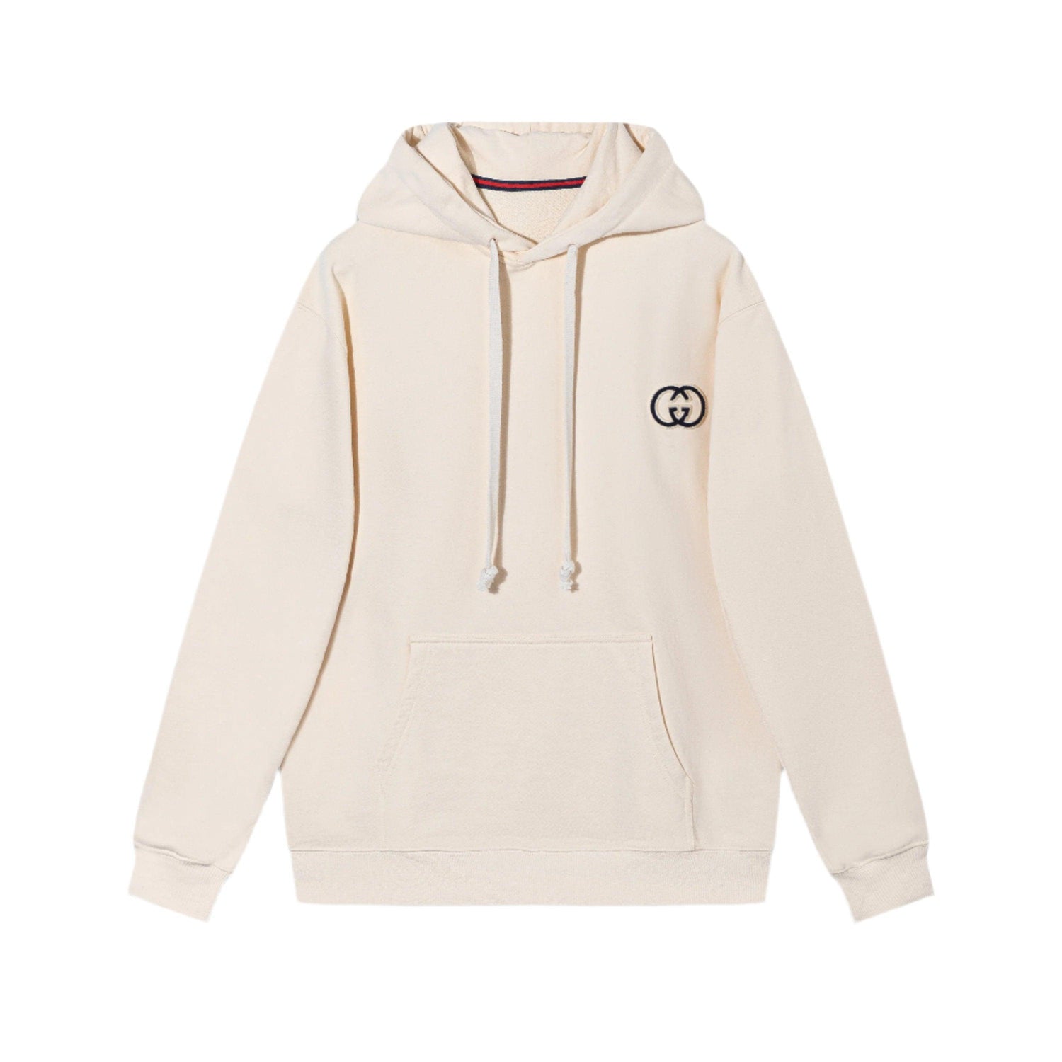 Gucci Cotton jersey hooded sweatshirt Beige