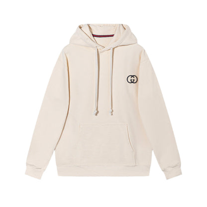 Gucci Cotton jersey hooded sweatshirt Beige