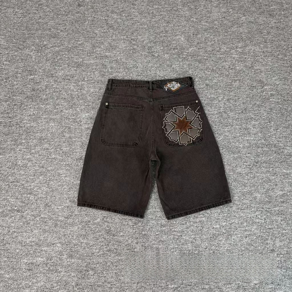 Casual Long Pants Plum Blossom Embroidery