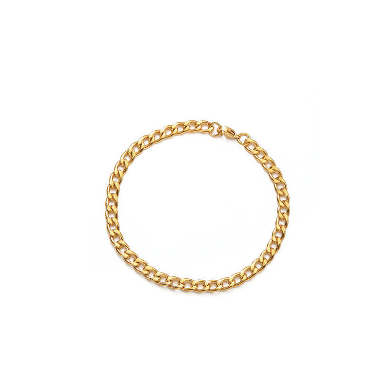 Cuban Chain Bracelet Stainless Steel Geometric Link Jewelry