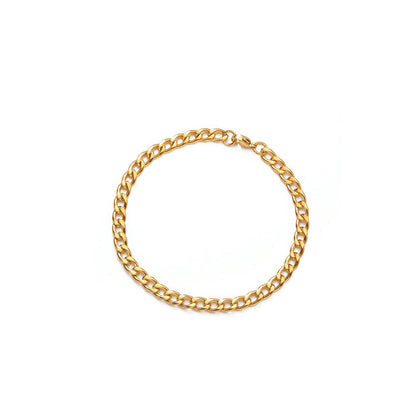 Cuban Chain Bracelet Stainless Steel Geometric Link Jewelry
