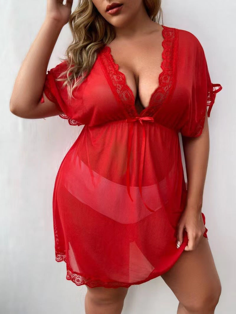Mesh Lace Backless Lingerie Set