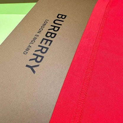 Burberry Red T-Shirt Without Collar