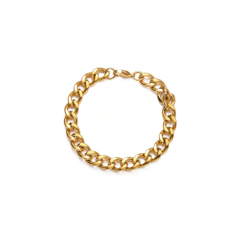 Cuban Chain Bracelet Stainless Steel Geometric Link Jewelry