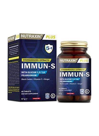 Nutraxin Immune Support Supplement with Beta Glucan &amp; Vitamin C - Vegan Immune Boost for Adults