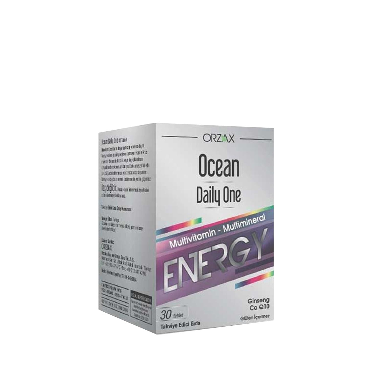Orzax Ocean Daily One Energy - 30 Tablets | Multivitamin &amp; Mineral