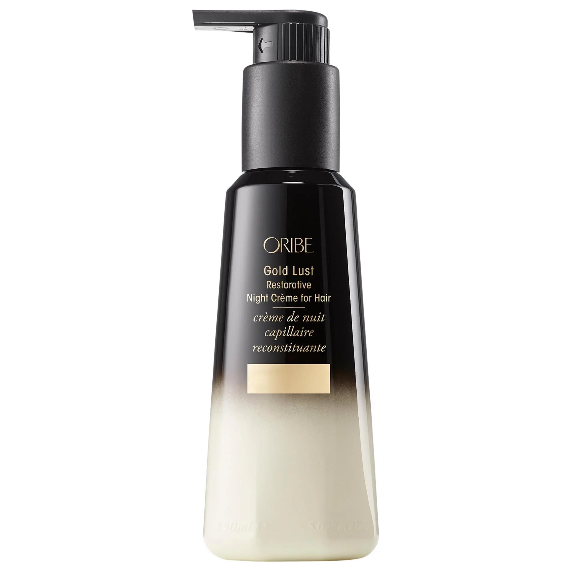 Oribe Gold Lust Night Hair Cream: Repair, Restore &amp; Shine - Overnight Leave-In Split End Treatment for Damaged Dry Hair, Vegan &amp; Cruelty-Free