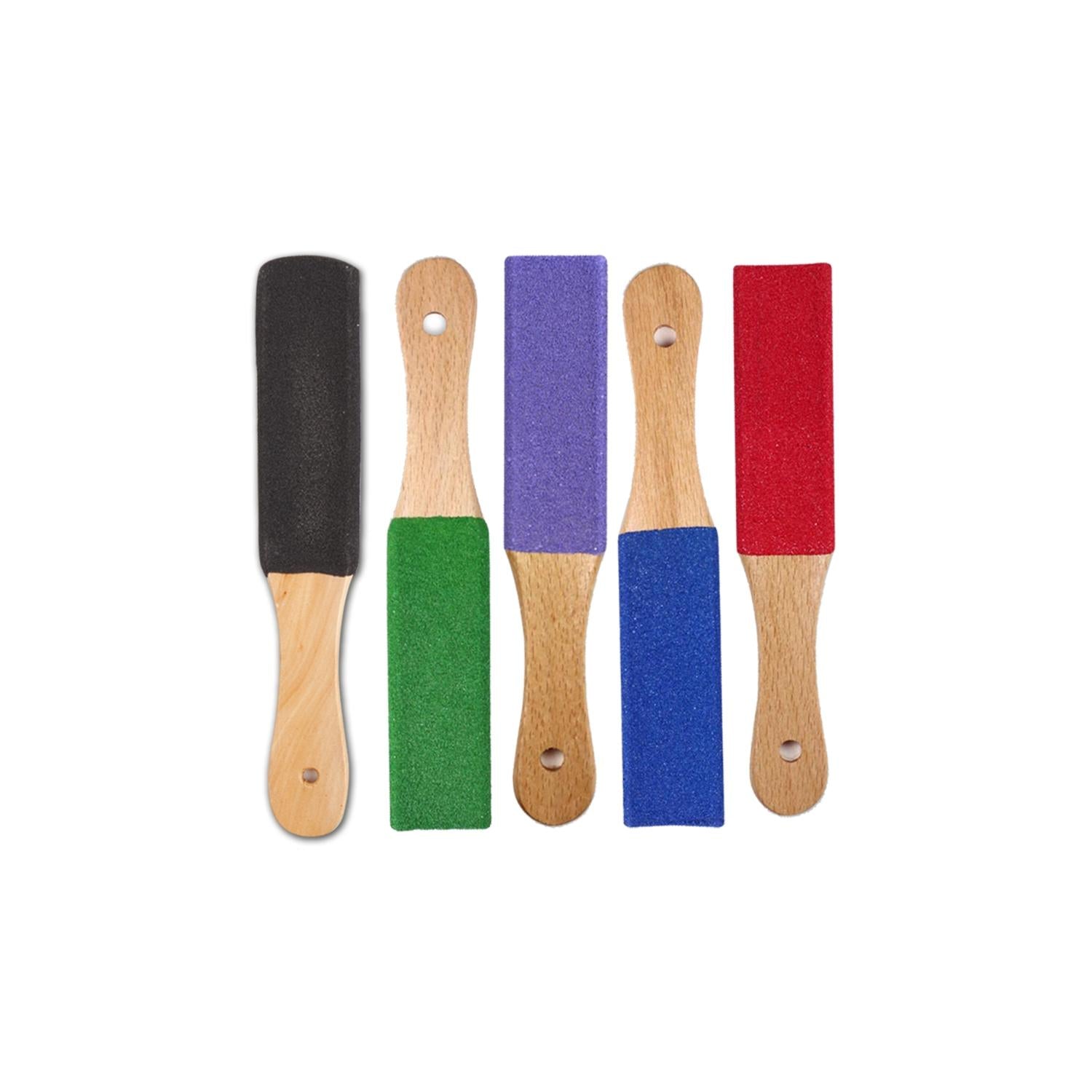 Trina Foot File with Wooden Handle - Effective Heel Smoother for Pedicure Care