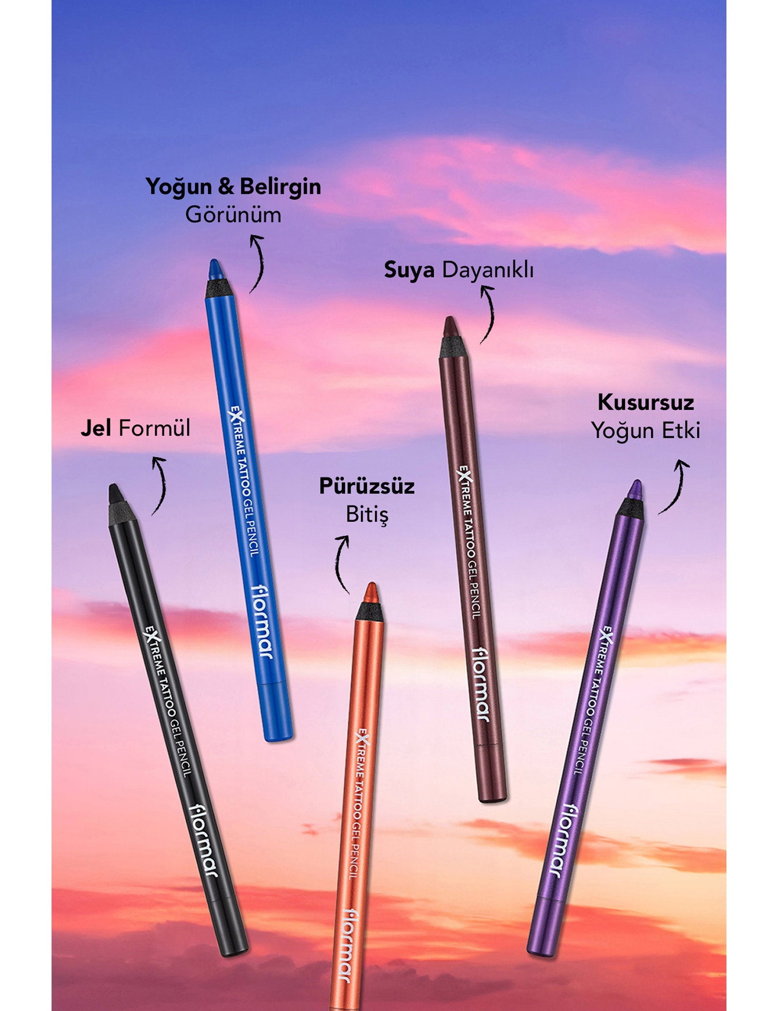 Flormar Extreme Tattoo Gel Eyeliner Pencil 1.2g