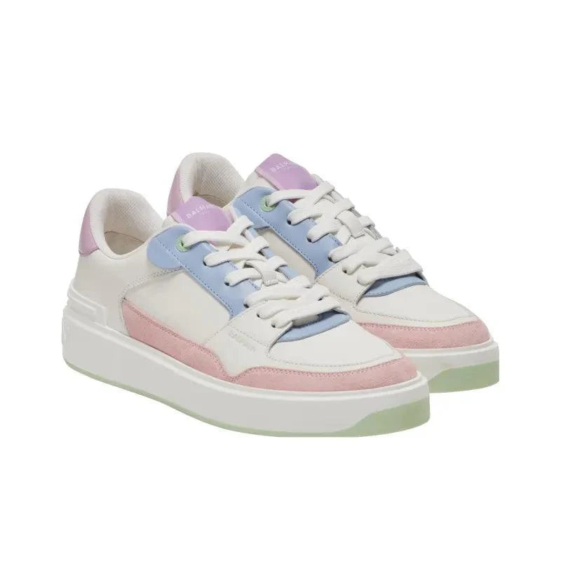 BALMAIN B-Court Flip Leather Sneakers