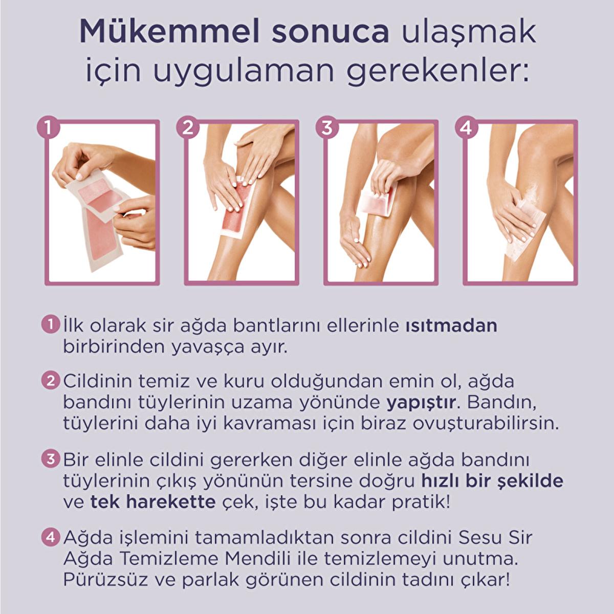 Sesu Sensitive Skin Wax Strips Set - 40 Count, Sugar-Free, Easy Hair Removal for Body &amp; Face