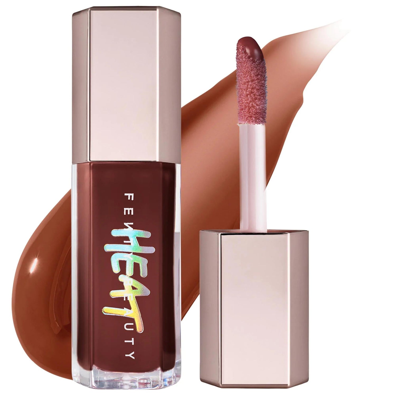 Fenty Beauty Gloss Bomb Heat: Lip Plumper &amp; Luminizer - Fuller Lips, High Shine, &amp; Subtle Tint with Shea Butter &amp; Vitamin E