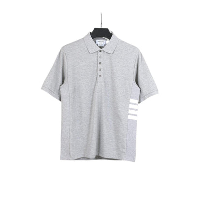Thom Browne Grey T-Shirt with Collar