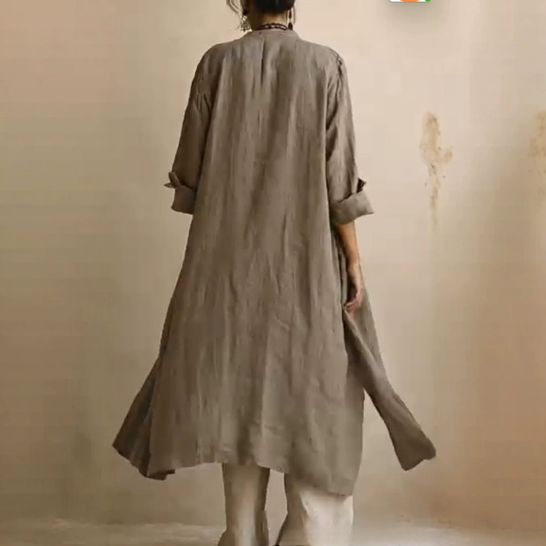 Women Solid Color Wide Leg Pants Set