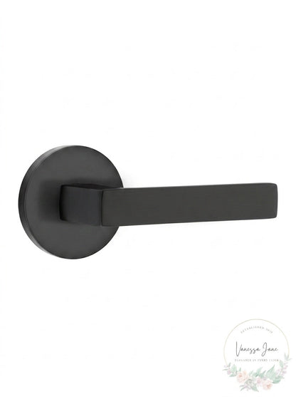 Emtek Concealed Fastener Passage Set with Disk Rosette and Dumont Levers