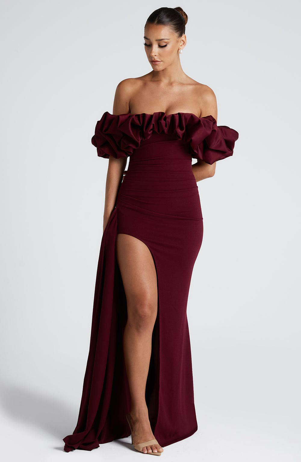 Off-shoulder Fishtail Long Dress