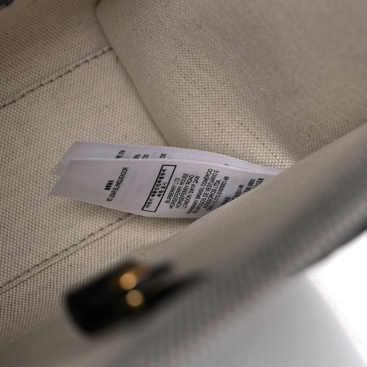 Burberry Canvas Smooth Calfskin Mini Two Tone Freya Tote