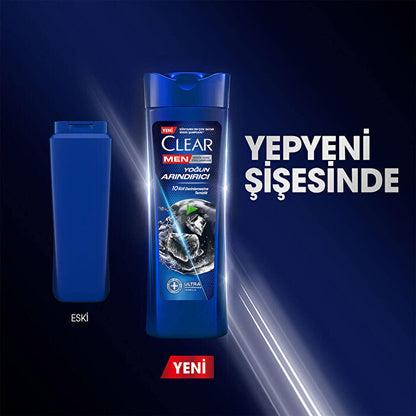 Clear Men Charcoal Anti-Dandruff Shampoo - 350ml | Intensive Cleanse