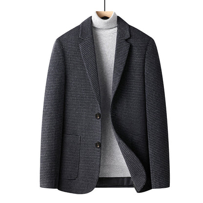 Autumn And Winter Solid Color Short Wool Woolen Men&