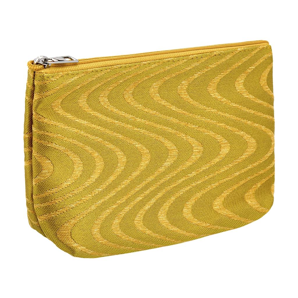 Eklips Yellow Wavy Makeup Bag for Travel &amp; Vanity