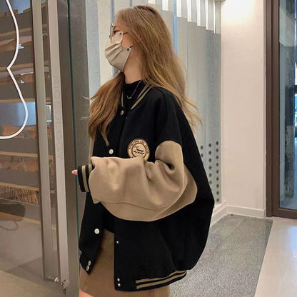 Retro Loose Fit Baseball Jacket
