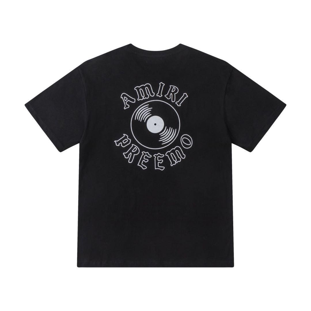 Amiri Black T-Shirt Without Collar