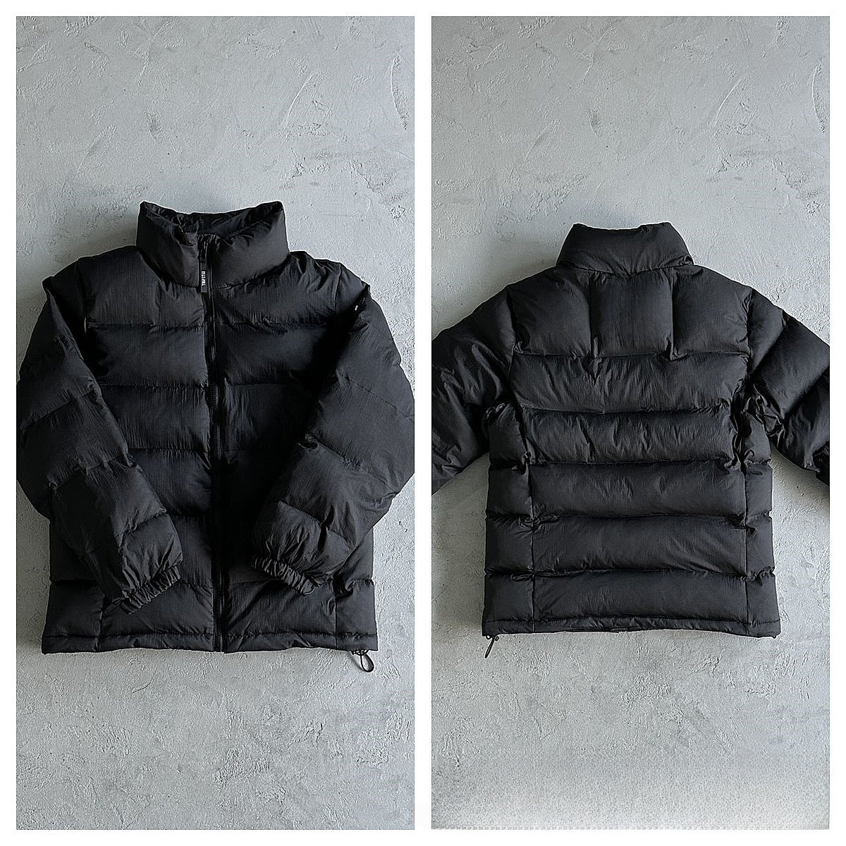 Gradient color embroidered winter jacket set