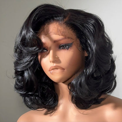 Front Lace Human Hair Wigs Curly
