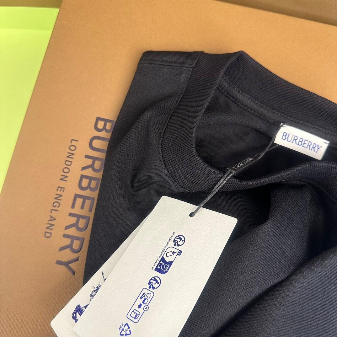 Burberry Black T-Shirt Without Collar