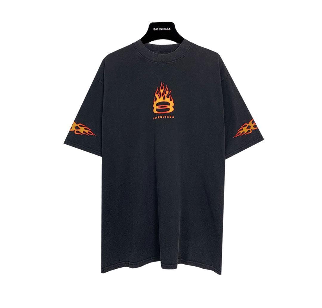 Balenciaga Burning Unity T-Shirt Oversized in black vintage jersey