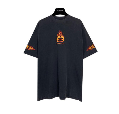 Balenciaga Burning Unity T-Shirt Oversized in black vintage jersey
