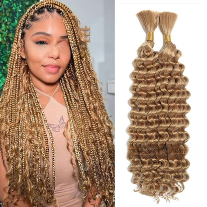 Deep Wave Bohemian Braid Wig Hand-Woven Hair Extensions