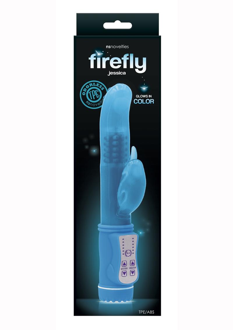 Firefly Jessica Glow In The Dark Thrusting &amp; Rotating Rabbit Vibrator