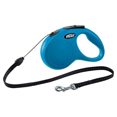 Flexi New Classic Retractable Cord Dog Leash Small 5m Blue