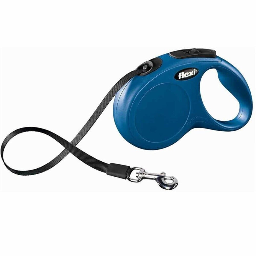 Flexi New Classic Blue Retractable Tape Leash Small 5m