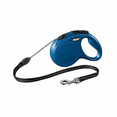 Flexi New Classic Retractable Cord Dog Leash Blue Medium 5m