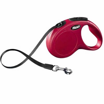 Flexi New Classic Retractable Tape Dog Leash Small 5m Red
