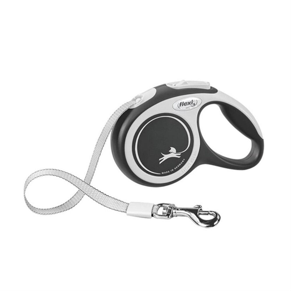 Flexi New Comfort Retractable Tape Leash Medium Black 5m