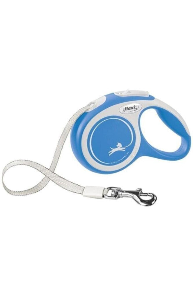 Flexi New Comfort Retractable Tape Dog Leash Small Blue 5m