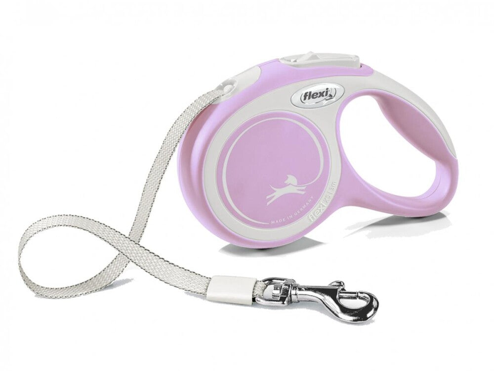 Flexi New Comfort Retractable Dog Leash Small Rose 5m