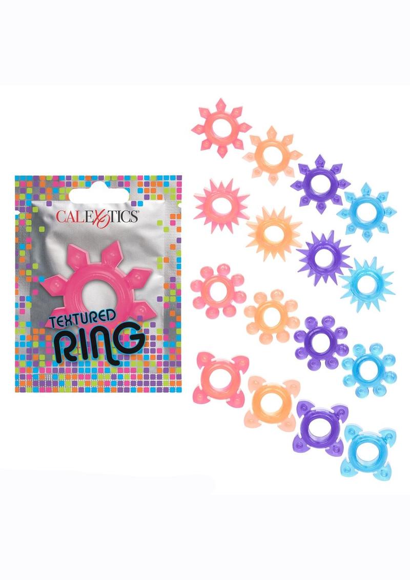 CalExotics Textured Cock Rings Assorted Colors
