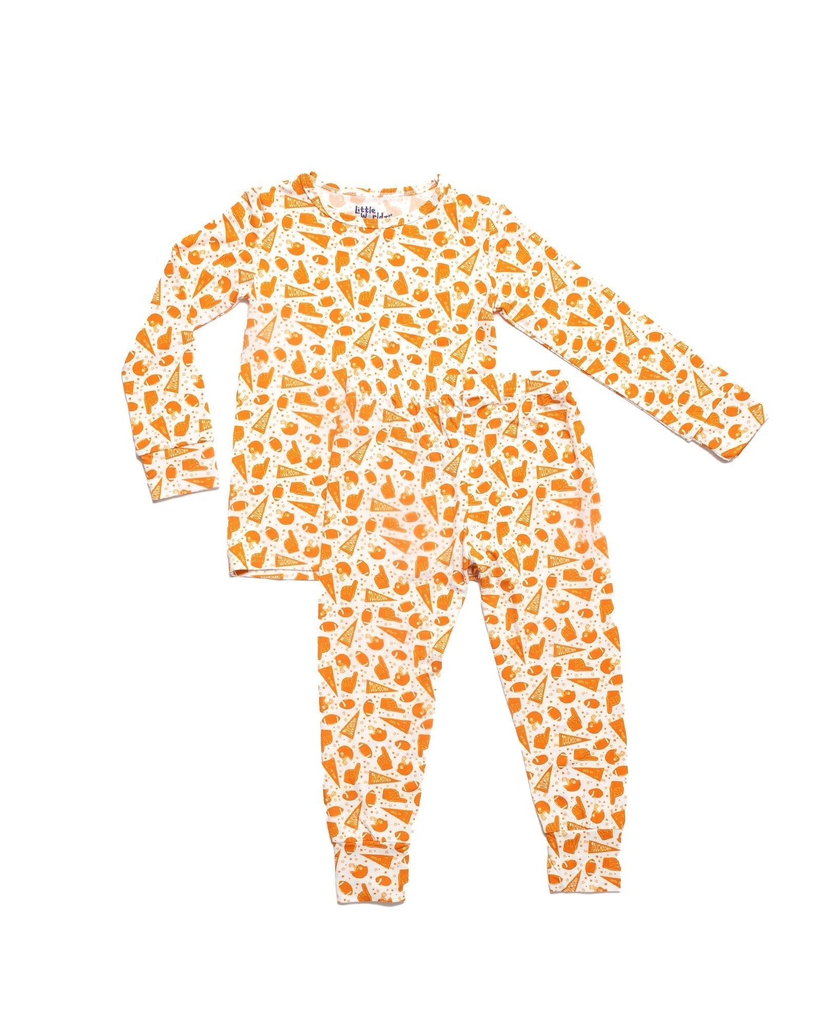 Orange Football Bamboo Pajamas