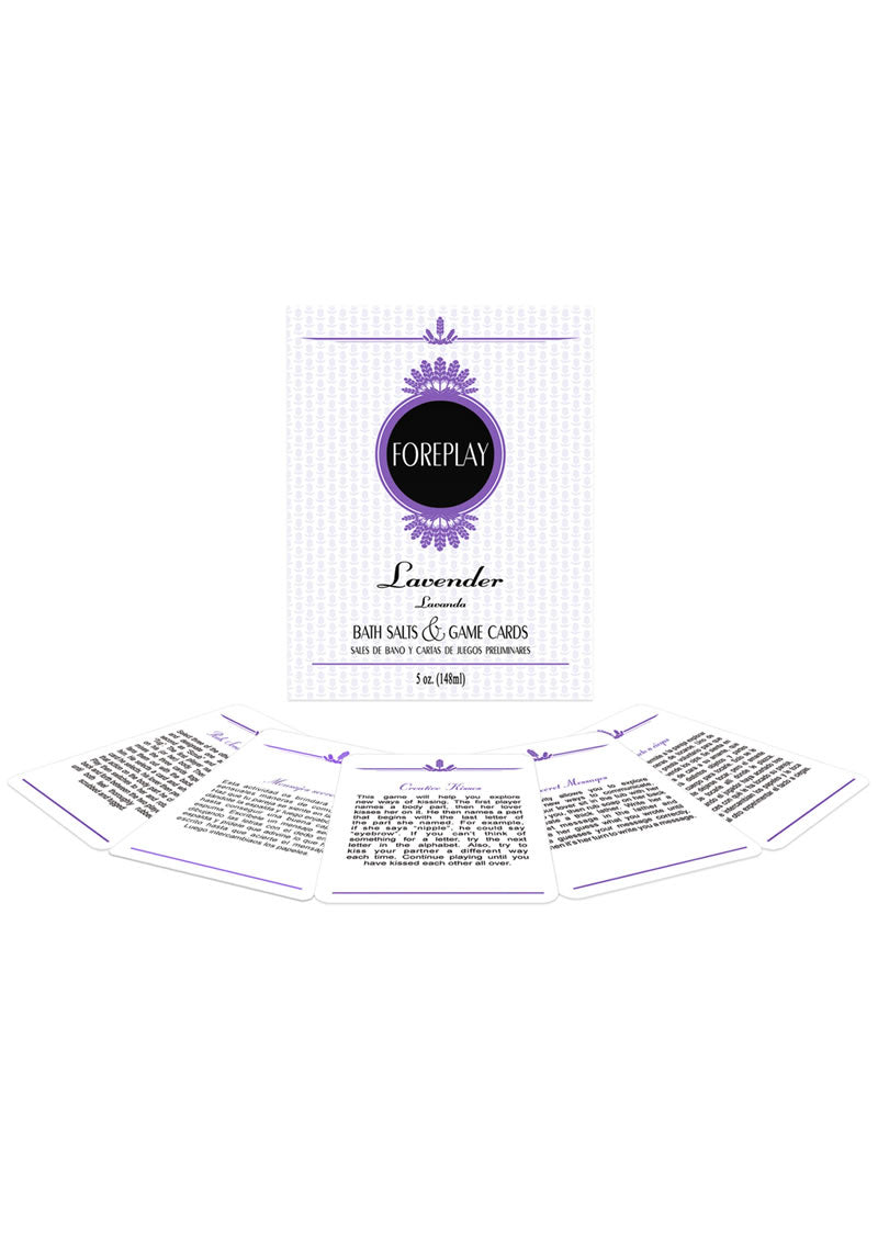 Foreplay Lavender Scented Bath Salts and Game Cards Set