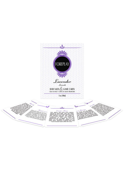 Foreplay Lavender Scented Bath Salts and Game Cards Set