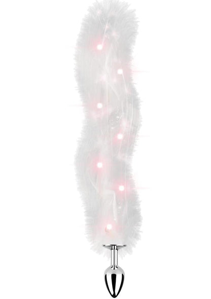 Light Up Foxy Tail Silicone Butt Plug Fluffy Tail